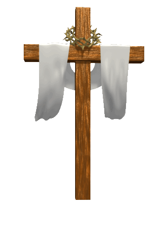 Cruz com pano branco